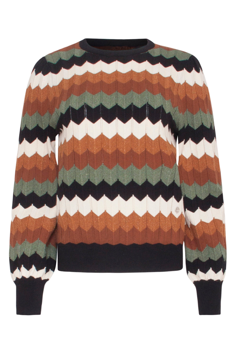 Mira™ | Retro Grafisk Strikket Top