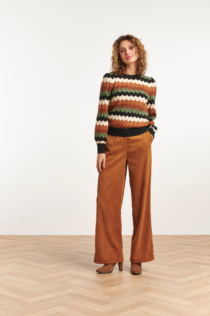 Mira™ | Retro Grafisk Strikket Top