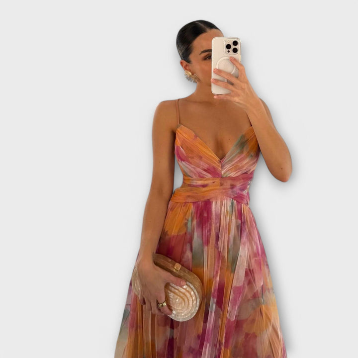 Annai™ | Elegant Mesh Maxikjole