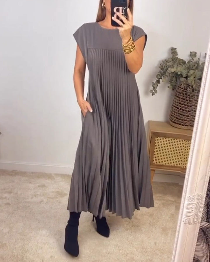 Amalia™ | Trendy Ærmeløs Plisseret Kjole
