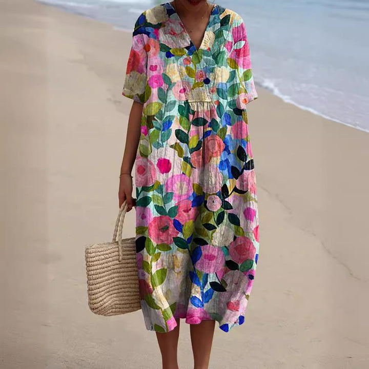 Andrea™ | Vintage Boho Midikjole