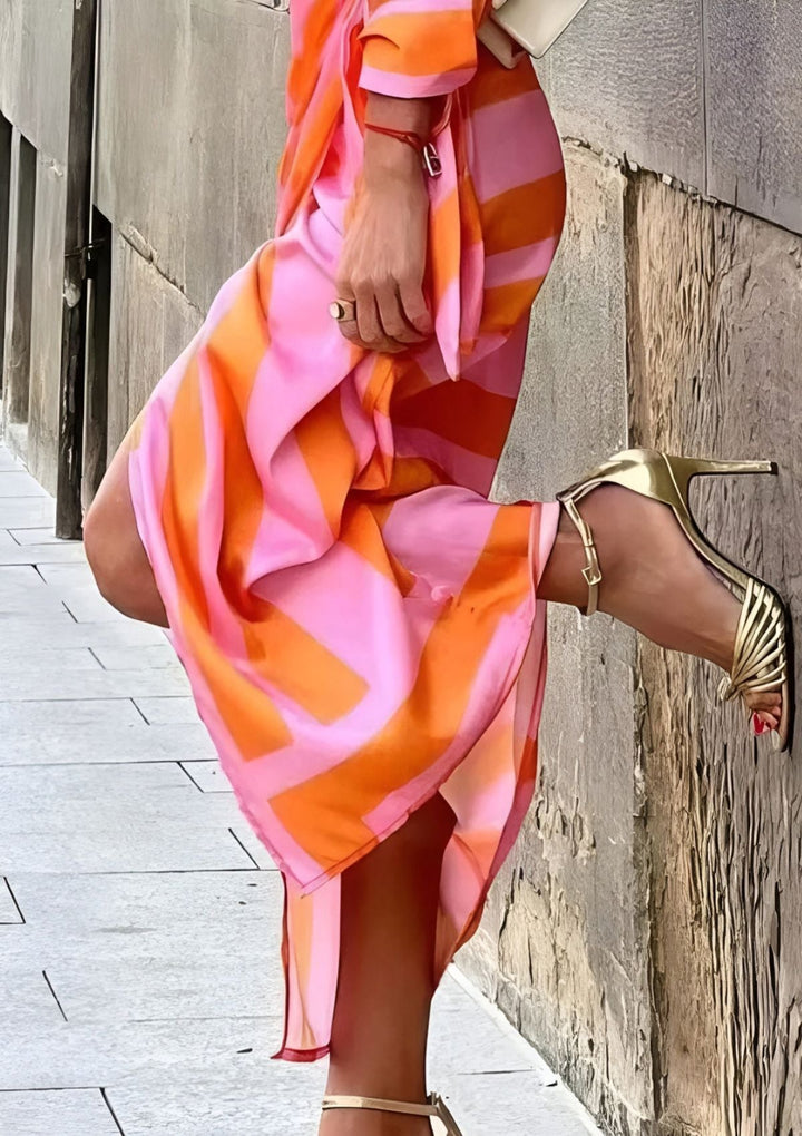 Amalia™ | Omslagskjole Med Print