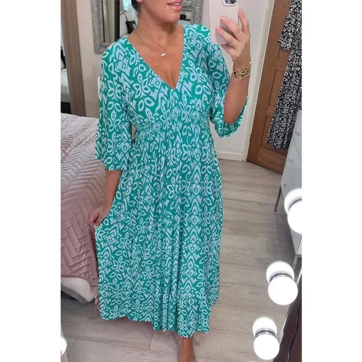 Karen™ | Smuk Mønstret Kjole
