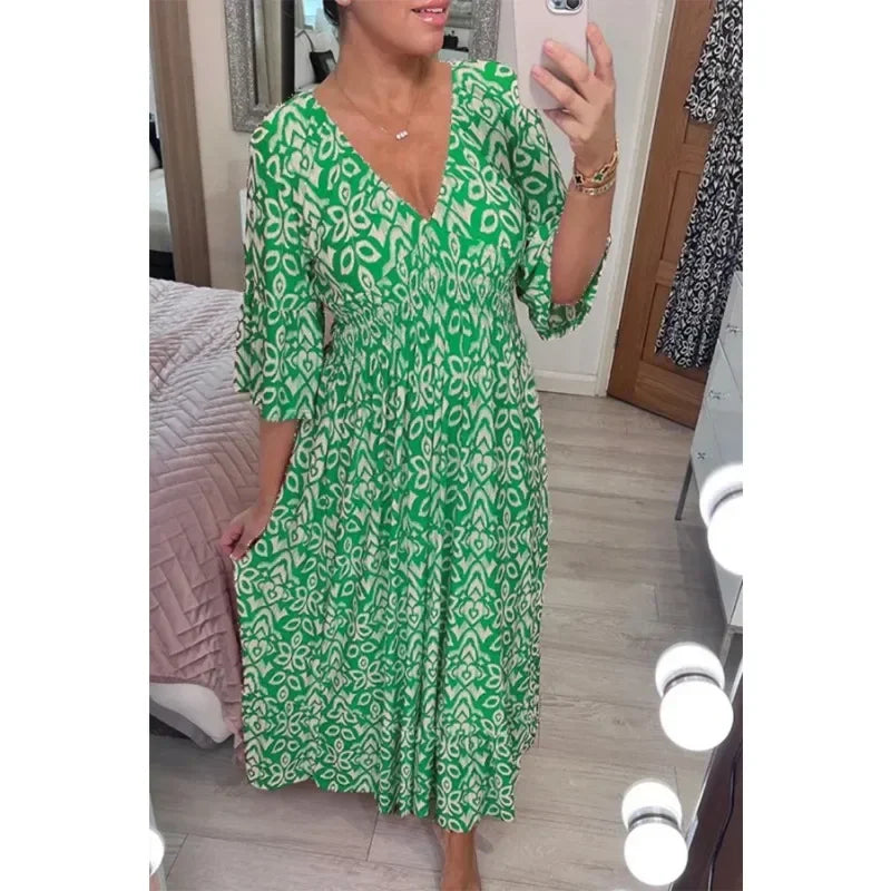 Karen™ | Smuk Mønstret Kjole