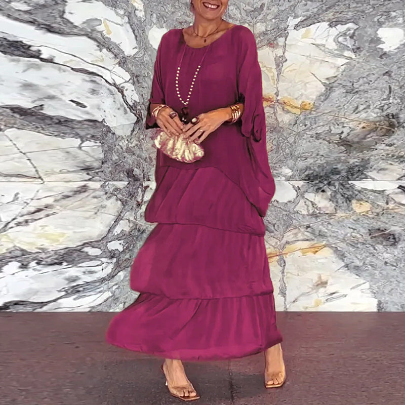 Tanja™ | Lagdelt Chiffonkjole
