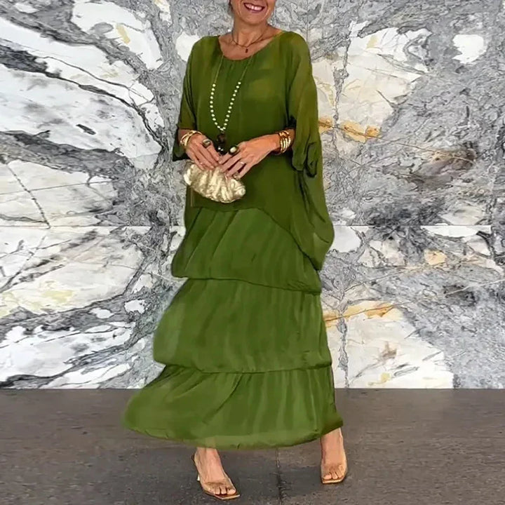 Tanja™ | Lagdelt Chiffonkjole