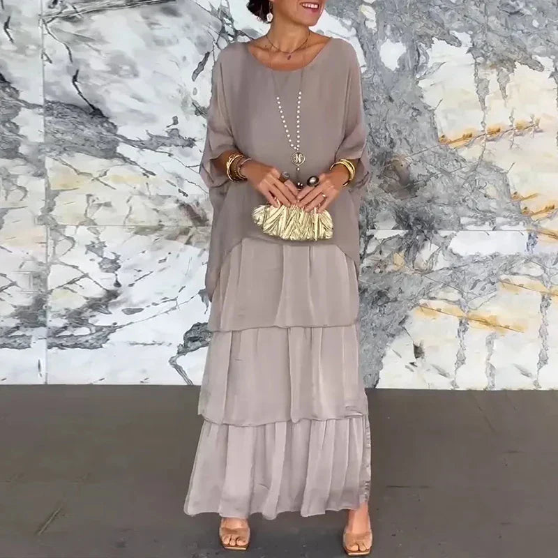 Tanja™ | Lagdelt Chiffonkjole