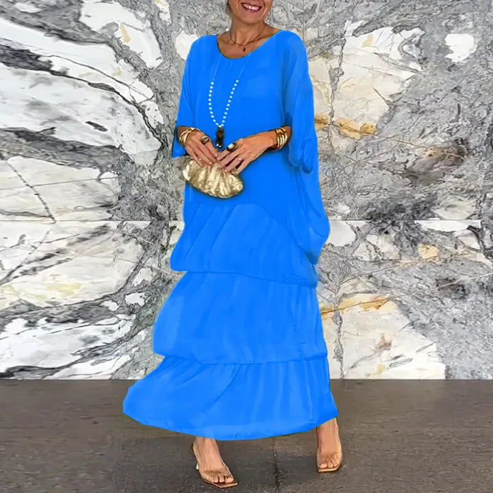 Tanja™ | Lagdelt Chiffonkjole