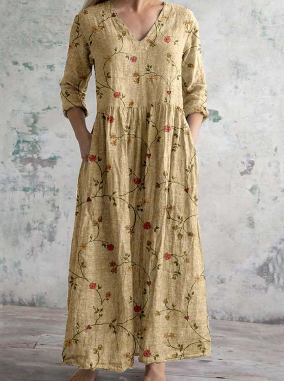 Yasmin™ | Blomstret Maxikjole