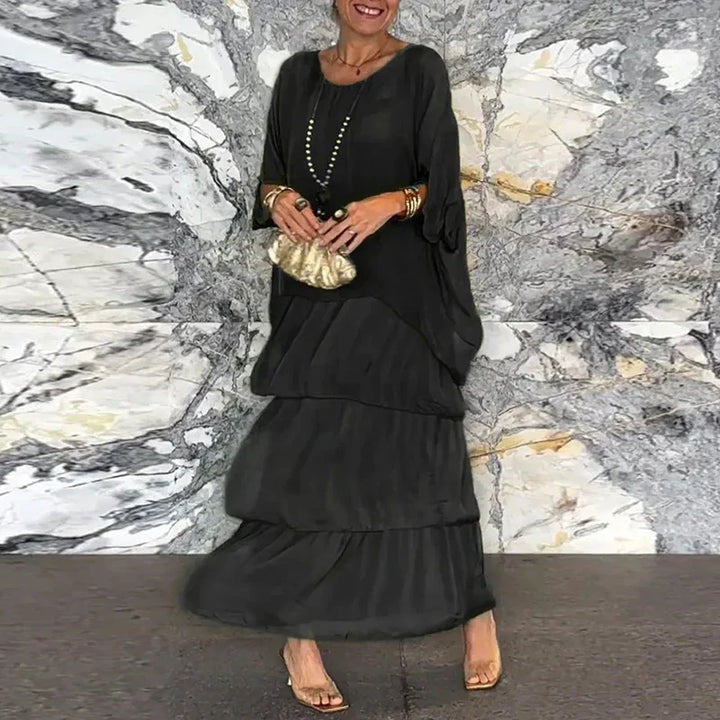 Tanja™ | Lagdelt Chiffonkjole