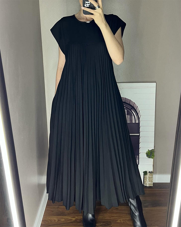 Amalia™ | Trendy Ærmeløs Plisseret Kjole