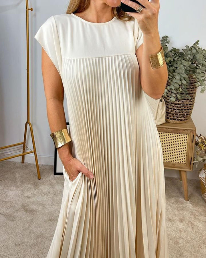 Amalia™ | Trendy Ærmeløs Plisseret Kjole