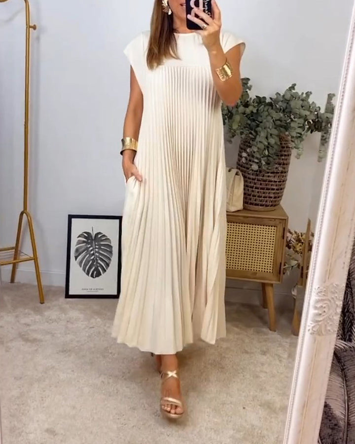 Amalia™ | Trendy Ærmeløs Plisseret Kjole