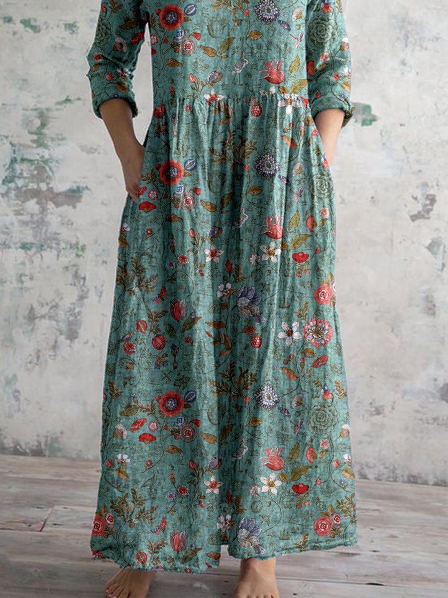 Yasmin™ | Blomstret Maxikjole
